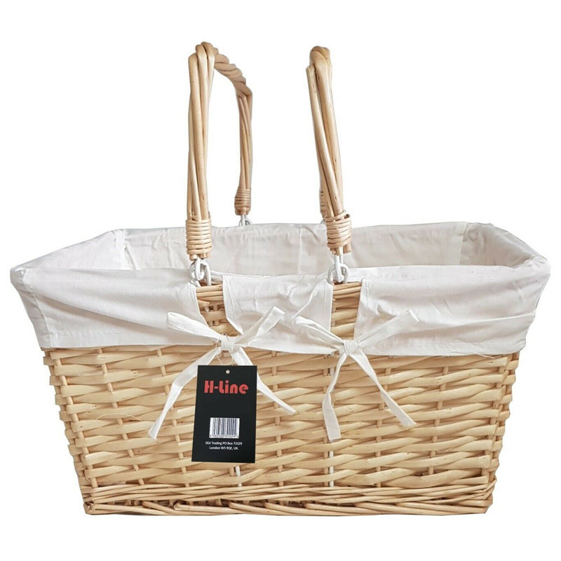 H-line Wicker Decorative Basket, Brown