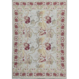 Hand-Knotted High-Quality Ivory Area Rug