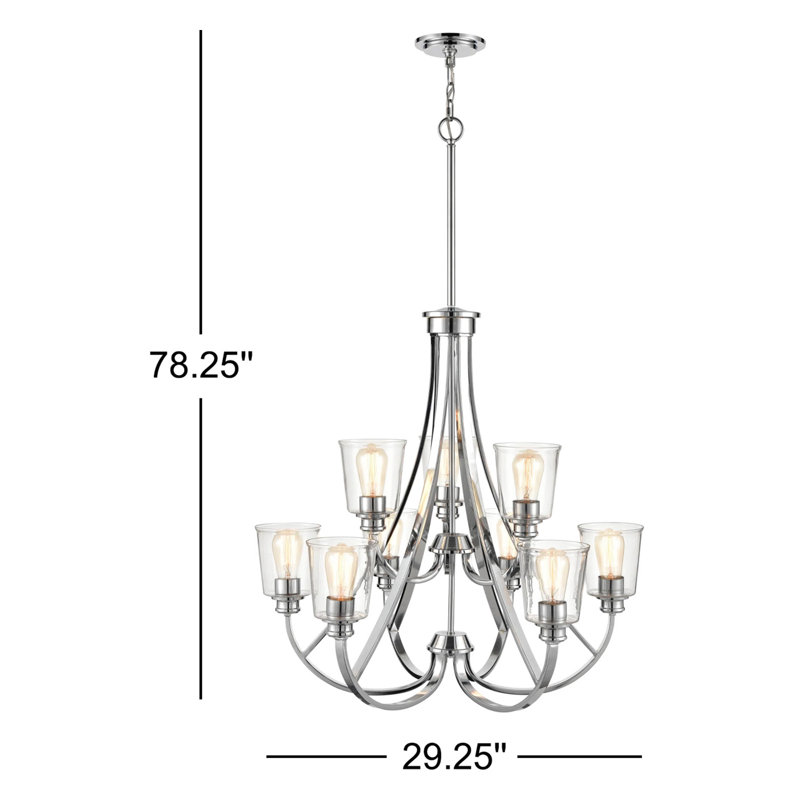9 - Light Dimmable Empire Chandelier
