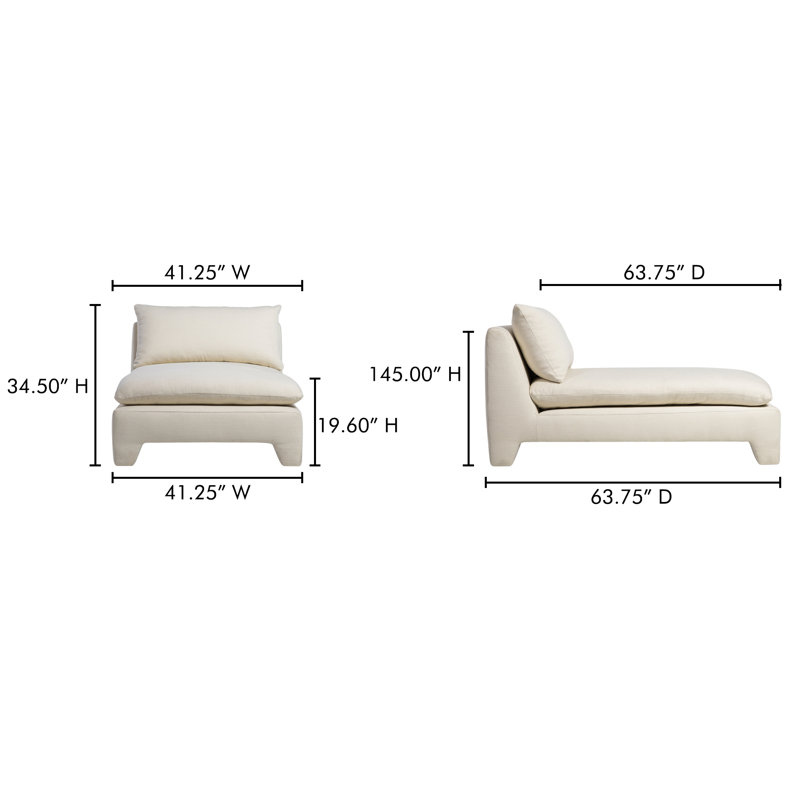 ESTELLE CHAISE CREAM, Cream Basketweave