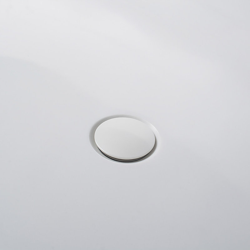 67-Inch Solid Surface Soaking Bathtub With Overflow For Bathroom