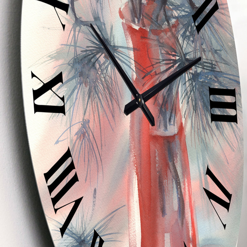 Vase en verre rouge Pine Tree Branches, Petit