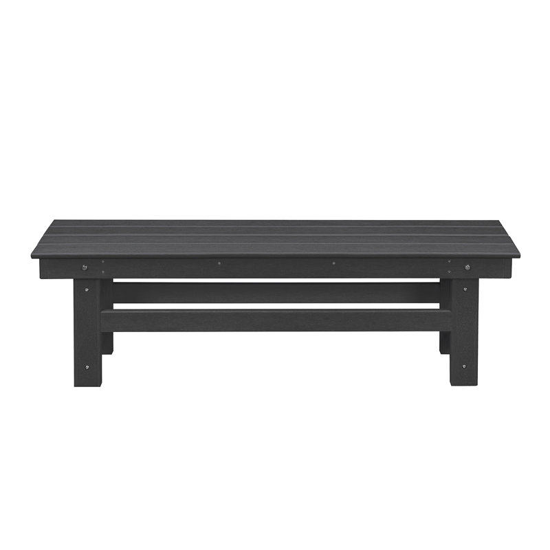 SeeHill HDPE Outdoor Bench, 55" Patio Bench Outdoor Furniture, Poly Lumber Adirondack Bench, Fade-Resistant Garden Bench, All Weather HDPE Bench for Park, Poolside, Garden, Porch
