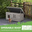 Outdoor Wooden Cat House with Openable Top 87 x 52 x 44 cm Grey