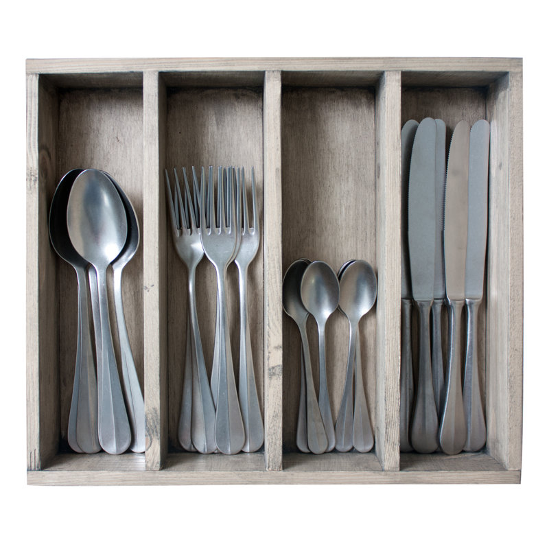 Aretha 24 Piece 18/10 Stainless Steel Cutlery Set, Service for 6