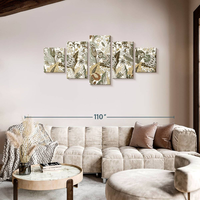 Motif de jardin dense, H 36 po x l 80 po