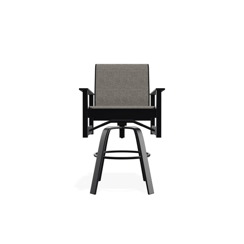 Fauteuil pivotant à hauteur de barre en polymère de qualité marine Leeward Sling, Noir, Tempête
