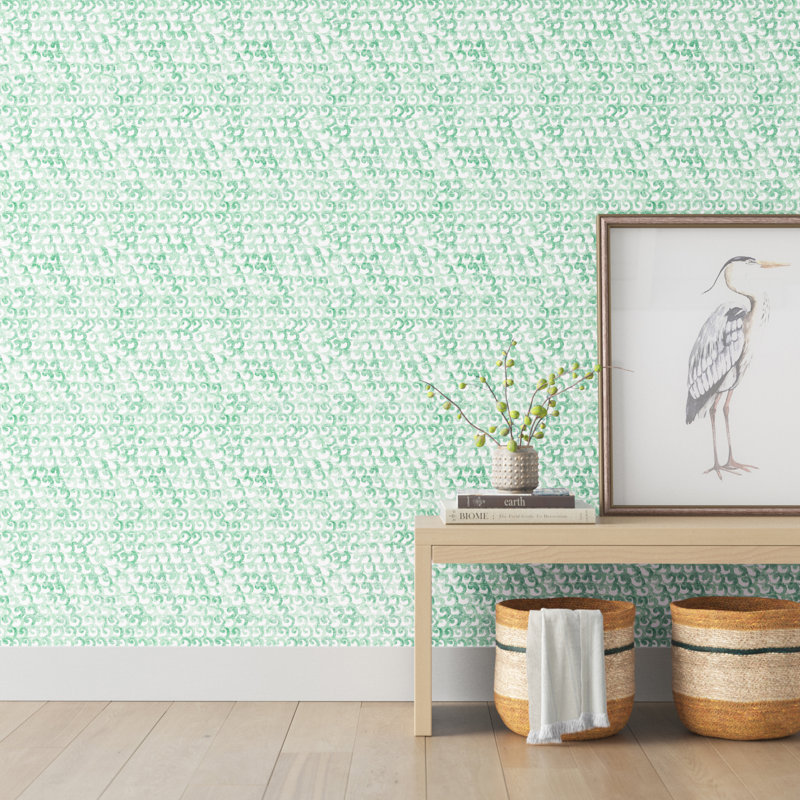 Rouleau de papier peint L 33 pi x l 20,5 po Picard, Bleu sarcelle