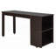 Structure de lit double avec armoire, tablettes et amp; Bureau roulant - Aucun sommier requis, soutien solide-1426899978