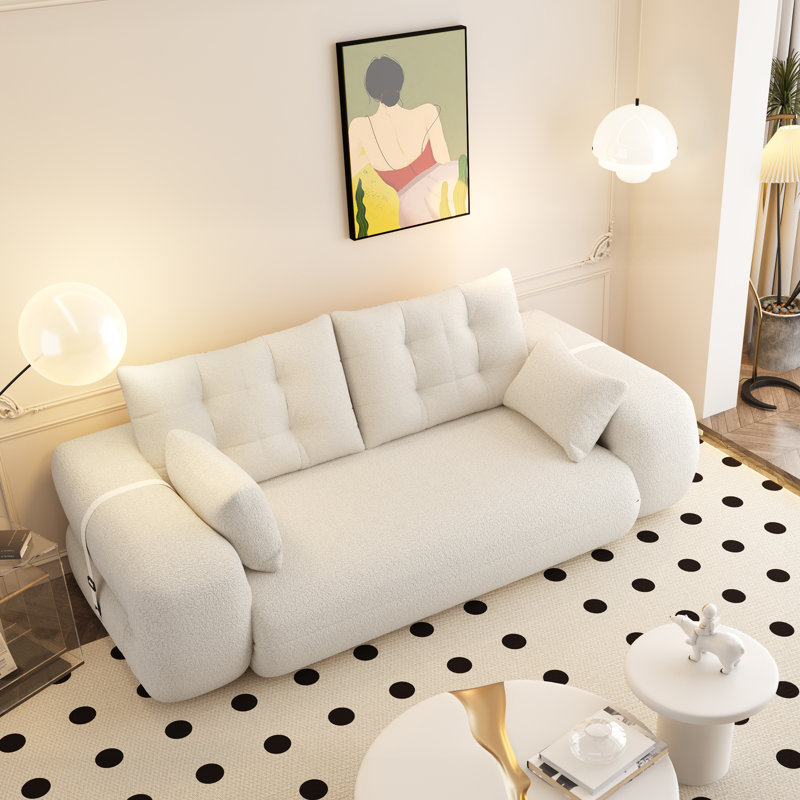 Canapé-lit pliable polyvalent avec rembourrage en mousse moelleuse pour diverses pièces, Black