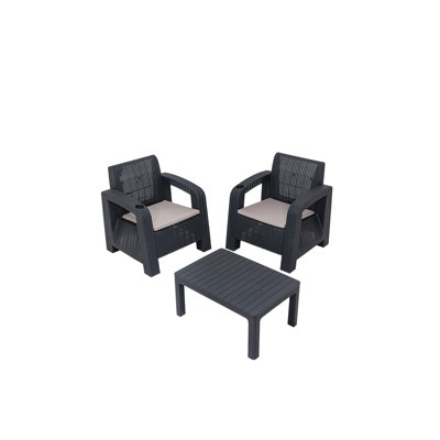 Cardamom 4 - Person Patio Dining Set with Rectangular Table