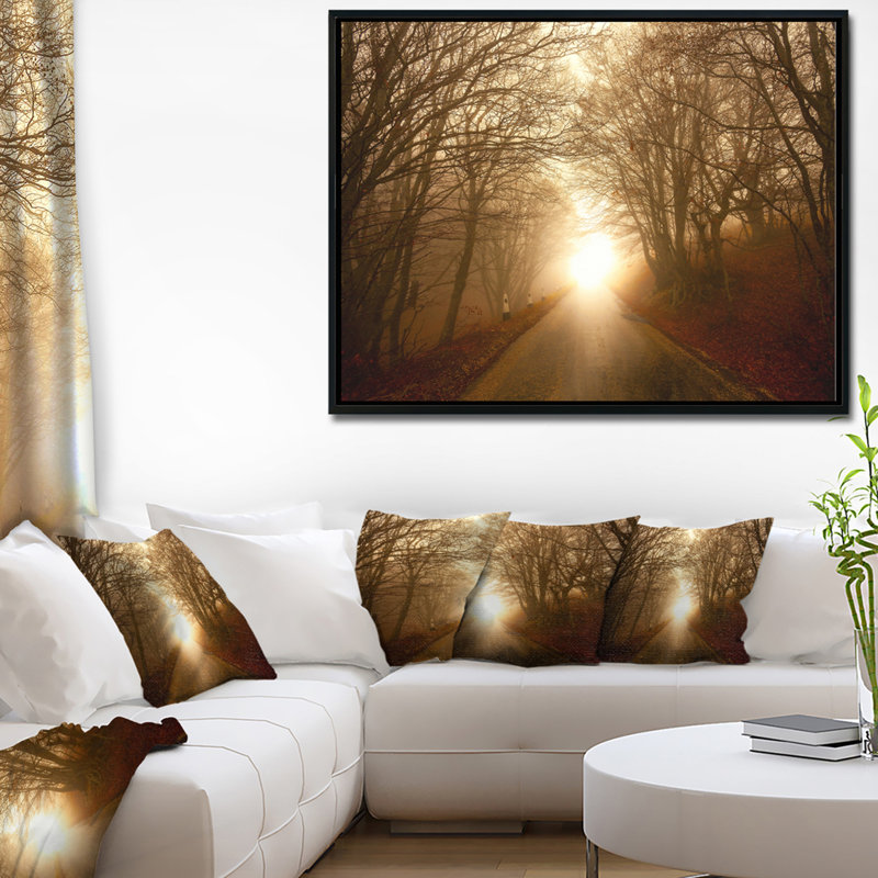 Schafer, «Path to Sunlight in Autumn Forest», photographie, H 30 po x l 40 po x P 1,5 po, Toile avec cadre flottant