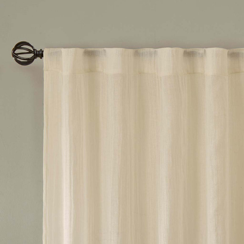 Paire de rideaux unis (2 pièces), Taupe, L 42 po x L 95 po