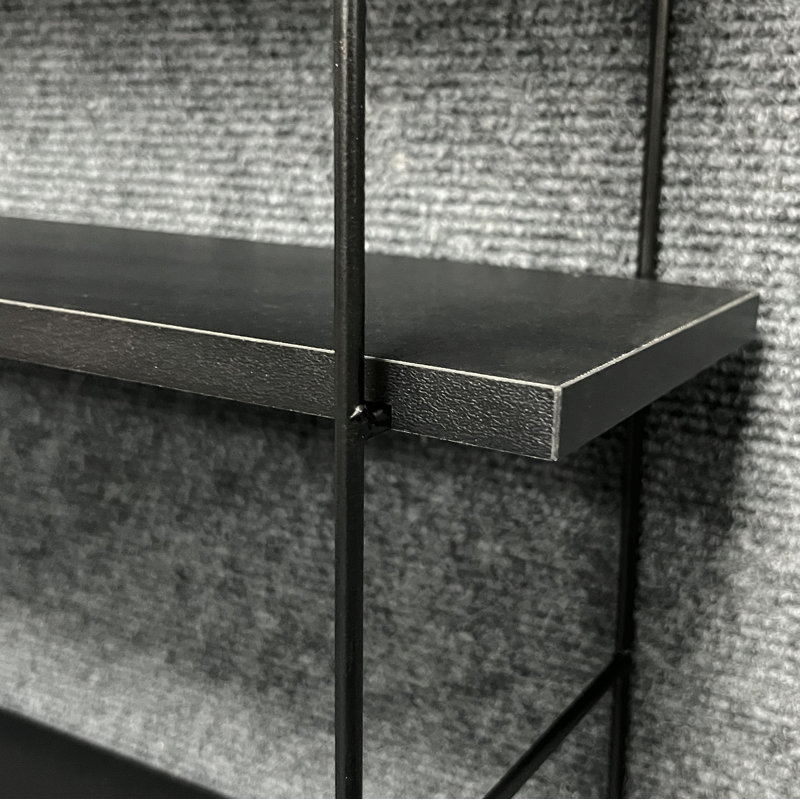 Lamontay 3 Piece Industrial Pipe Shelves, Black