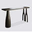Table de bar rectangulaire en bois massif de style Wabi-Sabi-126609069