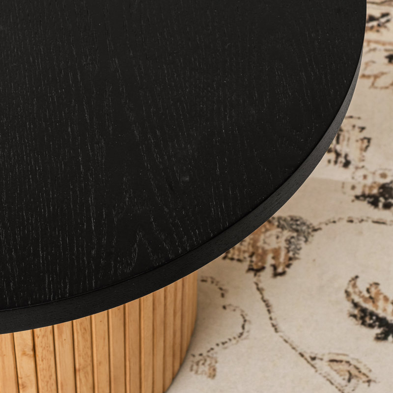 Table basse ronde en bois massif