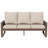 3-Seat Patio Wooden Sofa With Cushions-1472557285