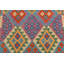 Tapis de couloir bleu en laine / rouille / mauve fait à la main 2 pi 11 po x 9 pi 9 po Cedorah Southwestern