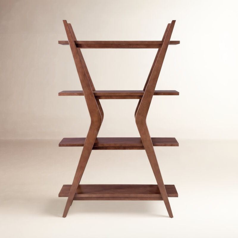 Eldorado 66" Wood Four-Shelf Etagere, Dark Brown