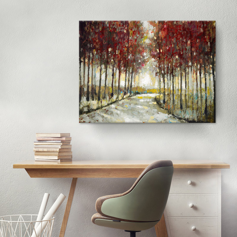 «Autumn Morning Drive» par Norman Wyatt Jr., reproduction sur toile, H 20 po x l 30 po x P 1,5 po