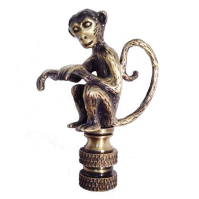 Monkey with Tail Lamp Finial