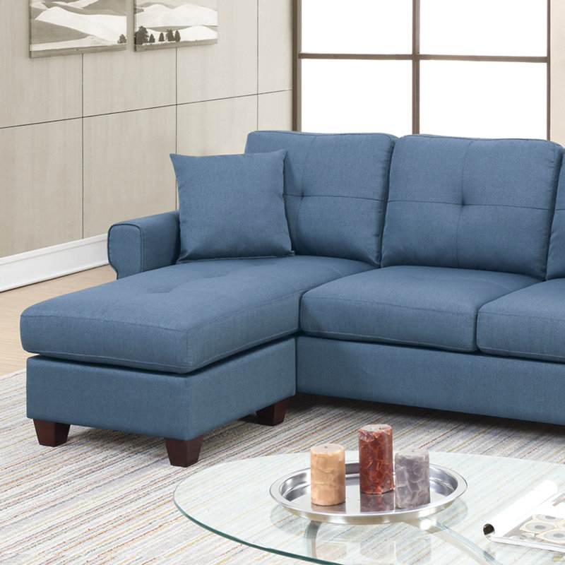 Canapé modulaire 2 pièces en bleu