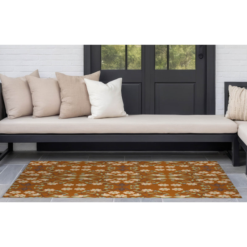 Tapis d'extérieur Millie, Brun, Rectangulaire 10 pi x 8 pi