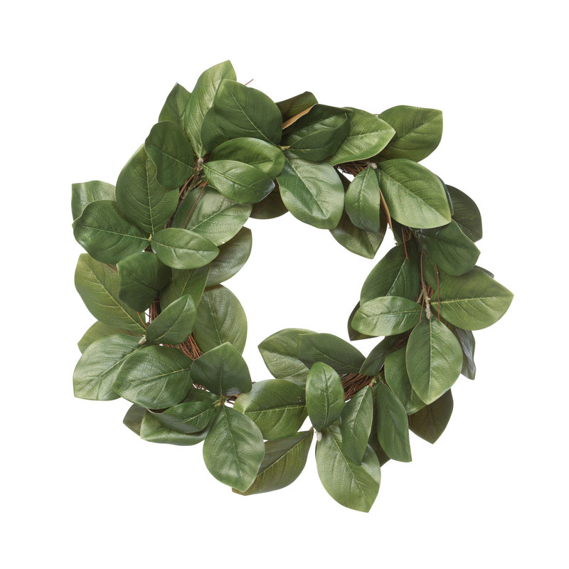 Faux Magnolia Polyester 26'' Wreath