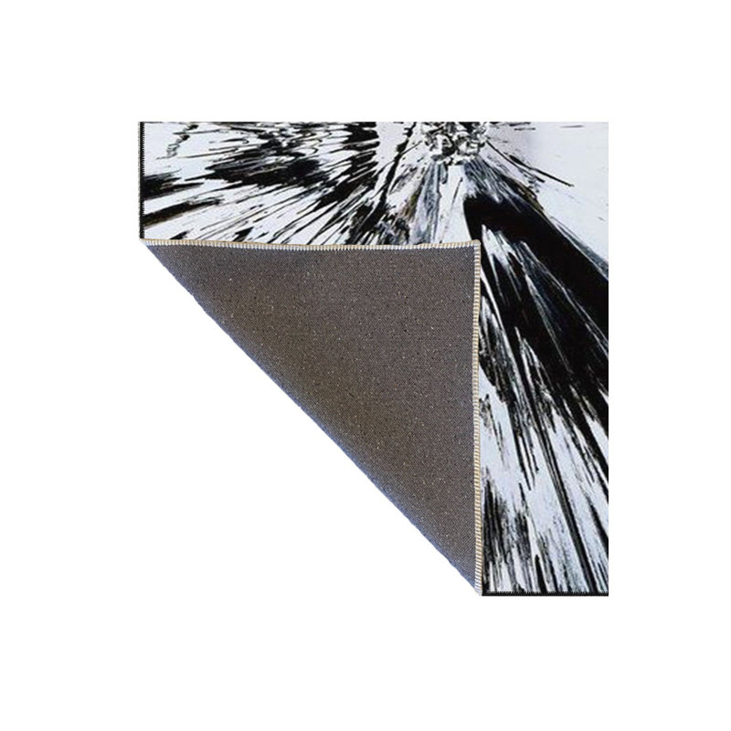 Tapis noir lavable décoratif, Sous-tapis carré 3 pi 3 po inclus
