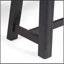 Banc d'extérieur en acacia, finition gris sablé et noir, ensemble de 2
