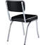 2 chaises d'appoint noires rembourrées de mousse, rembourrées en mousse, rembourrées de salle à manger contemporaine (de 2), rembourrées (de 2)