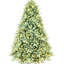 Arbre de Noël 8 pi avec 900 lumières DEL blanc chaud, 3308 pointes, système à charnières à installation simple, support en métal pour les fêtes de fin d'année, teinte de 96 po avec des branches rapides et faciles, temps des fêtes fiable-834433583