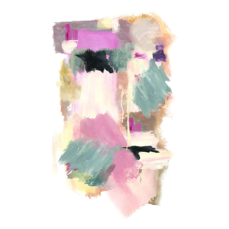 Abstract Roses Print by Ariel Gonzalez, Image Brush Gel, 36" H x 24" W