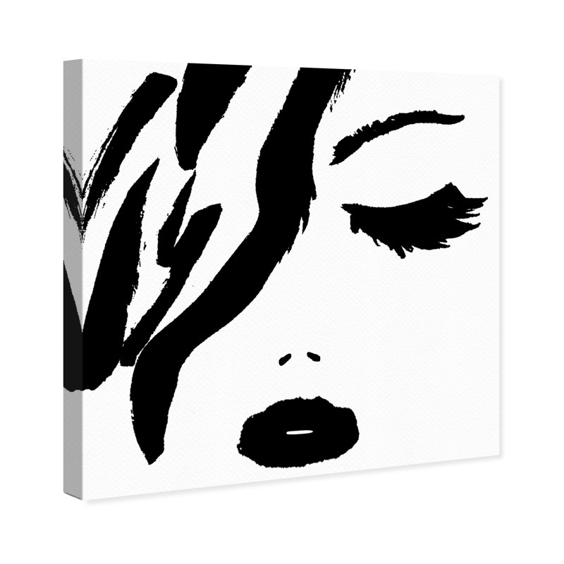" All Black Lipstick ", Wrapped Canvas, 43" H x 43" W, No Frame