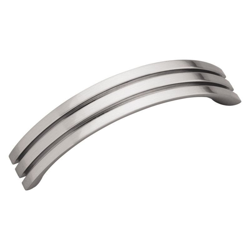 Poignée de collection Axis de 3 3/4 po d'un centre à l'autre, Nickel satiné