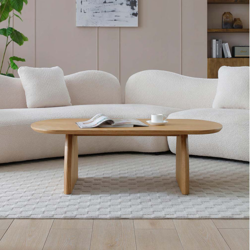 Table basse ovale, Bois