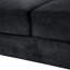 Confortable en velours noir pour les petits espaces, structure stable pour la maison: conception rembourrée et respirante