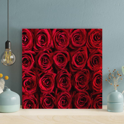 «Red and Black Abstract», reproduction d'art rectangulaire sur toile tendue 1 pièce