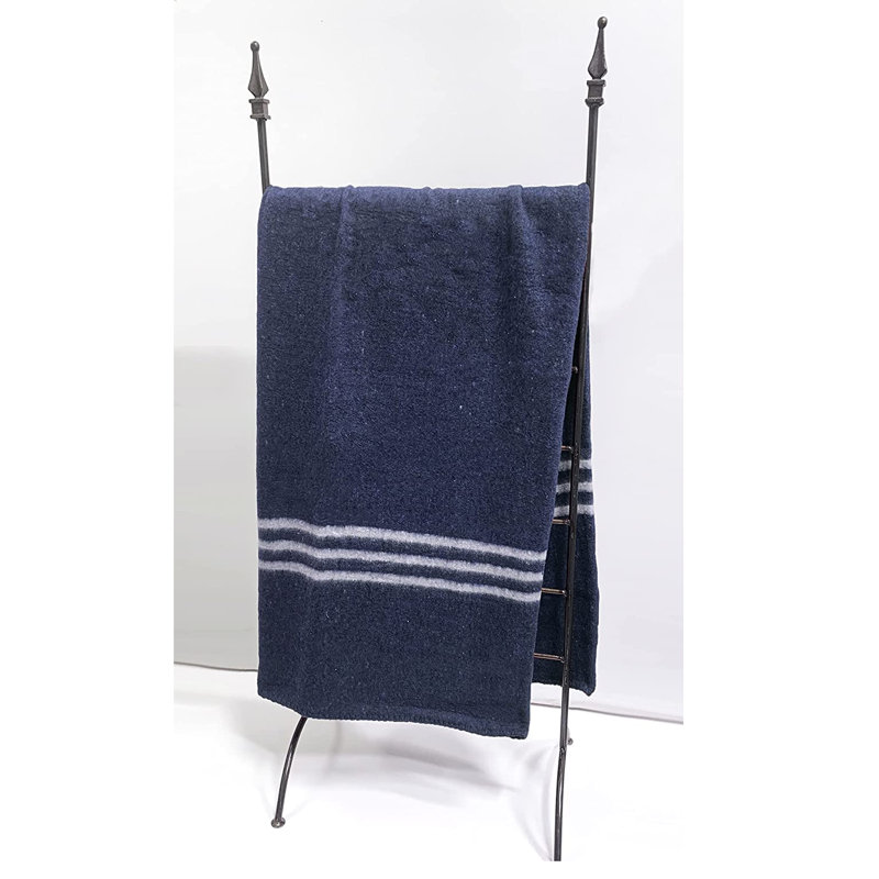 Plain Weave / Muslin Throw Blanket, Navy