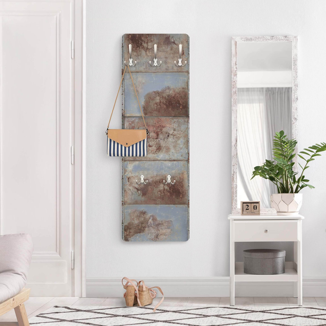 Torres 5 - Hook Wall Mounted Coat Rack in Grey