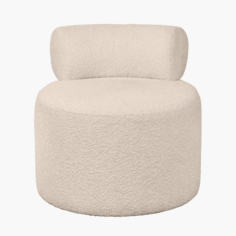 Upholstered Side Chair, Beige