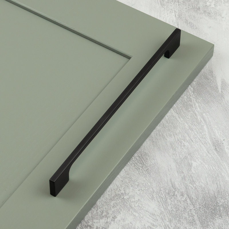 Slim Squared D-Bar Handles in Multiple Finish Variations, 224mm, Satin Black