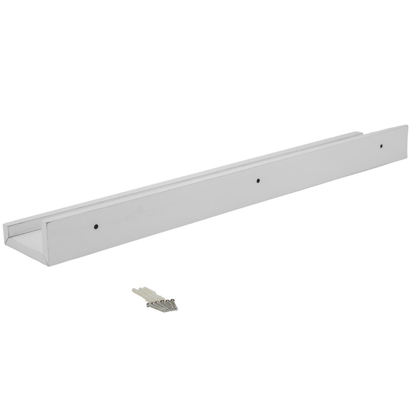 Harbour Housewares - Floating Picture Ledge Wall Shelf, White, 4.5cm H x 56cm W x 8.5cm D