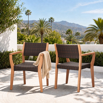 Chaise de salle à manger d'extérieur empilable