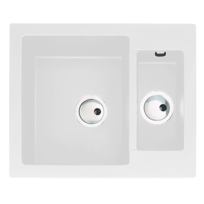 Abode Designs Zero 500mm W Double Bowl Granite Kitchen Sink