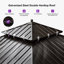 Pavillon de jardin extérieur en aluminium avec toit en acier galvanisé 13 pi x 13 pi Mauve Leaf-123321248
