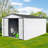 Metal Garden Sheds 10Ftx12ft Outdoor Storage Sheds White+Grey-124356829-124356834