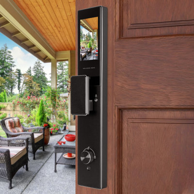 Modan 7-in-1 Smart Door Lock with Handle Set, Facial & Fingerprint Unlock, Electronic Deadbolt, Bluetooth, WiFi & App Control