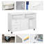 Imprimante bureau à domicile bureau mobile organisateur de bureau avec roulettes, 2 casiers verrouillables et tiroir, blanc, buffet
