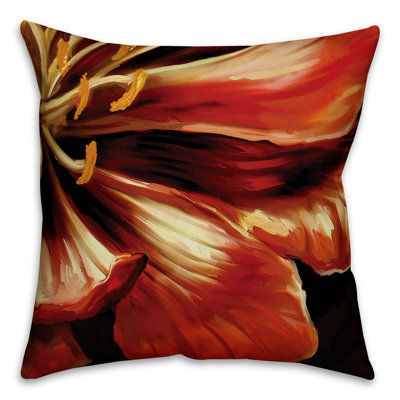  Floral Detail Throw Pillow